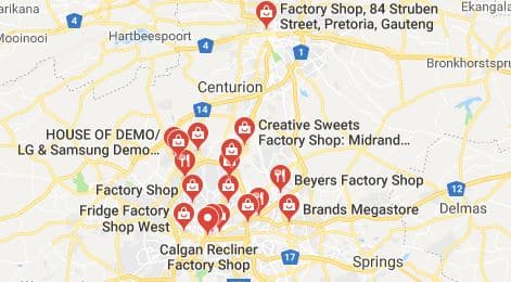 Factory Shops in Gauteng